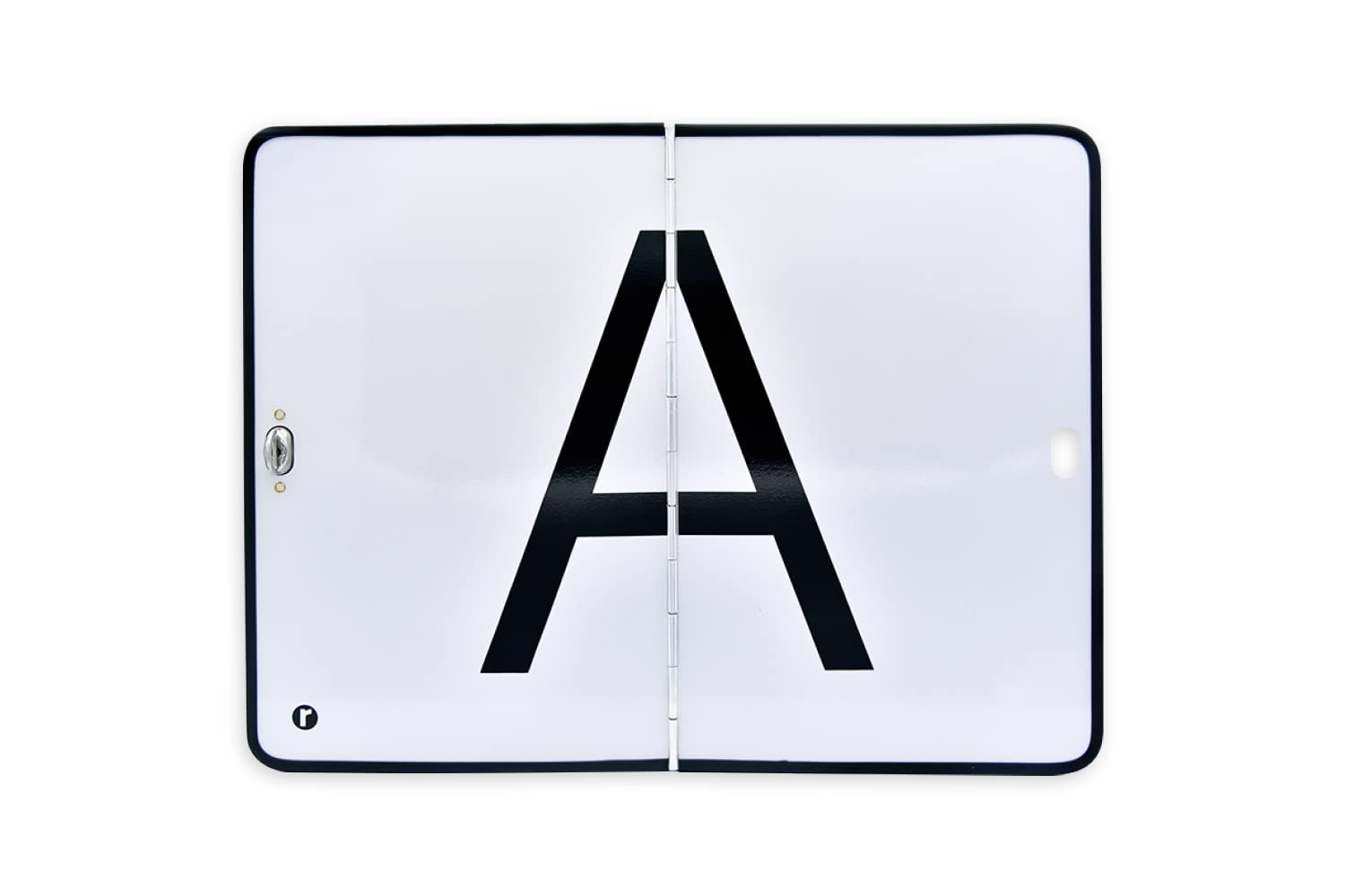 A-Tafel Klavierscharnier vertikal | A-Schild für Abfalltransport aus Aluminium | Klavierscharnier | vertikal klappbar | Kantenschutz wählbar | 400x300 mm | Warntafel Abfallschild (mit Kantenschutz)