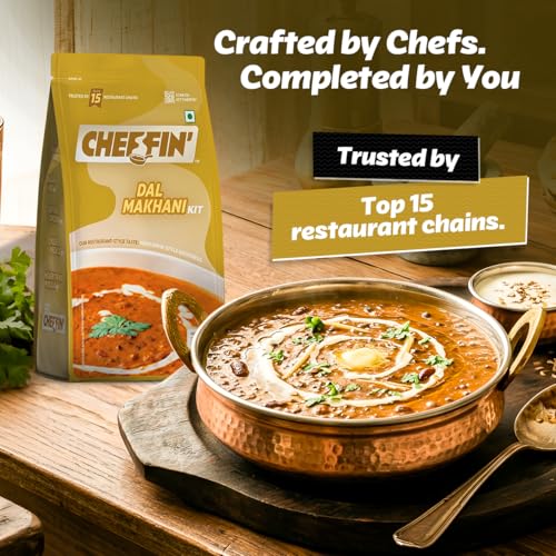 Image of Cheffin' Dal Makhani, 300g | Chef Curated Gourmet Cooking Kit | Ready in 10 Min | 100% Natural, No Preservatives | Serves 2-3| Pack of 2
