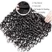 Alibeauty Brazilian Water Wave Bundles with Closure 12A Unprocessed Virgin Human Hair Weave 3 Bundles with Closure Natural Black Remy Hair Extensions(20 22 24+18 Inch)