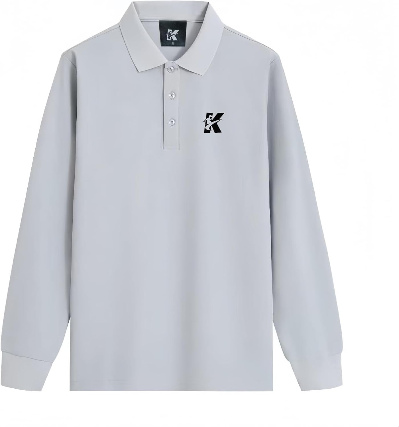 Men's Long Sleeve Polo Shirts for Business Casual Polyester Suitable for Slimmer Builds - Image 4