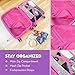 FUL Barbie 22.5 Inch Carry On Luggage, 3D Quilted Hardshell Rolling Suitcase with Spinner Wheels, Pink, 22.5 x 14 x 9.5 inches