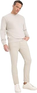 سويت شيرت كاجوال E8339AX للرجال منسوج بقصة عادية ورقبة دائرية ضيقة من ديفاكتو (عبوة من 1 قطعة)