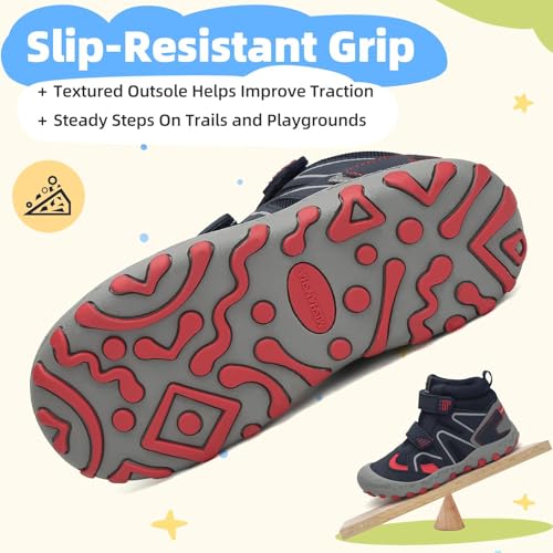 Image of Mishansha Kids Water Resistant Hiking Boots, Boys Girls Anti Collision Anti-Skid Athletic Outdoor Ankle Adventure Trekking Shoes