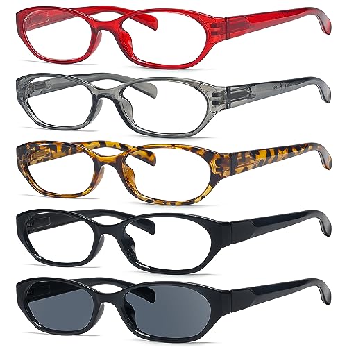 Image of Eyekepper 5 Pack Reading Glasses Women - Spring Hinge Ladies Readers +3.00
