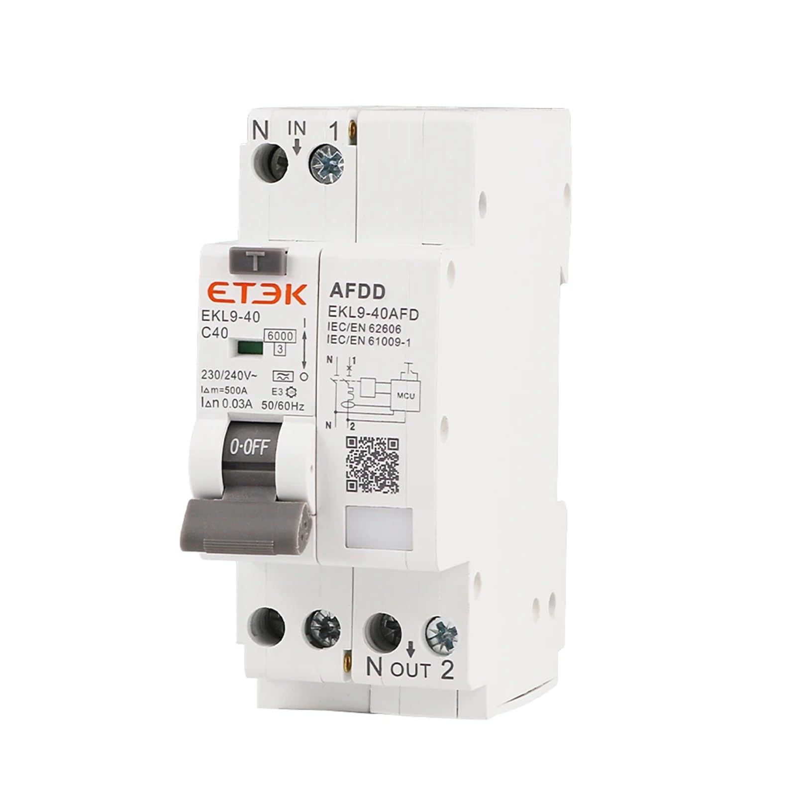 Dispositivo protector contra sobrecarga 2P 32A disyuntor magnético EKL9 30 mA 5