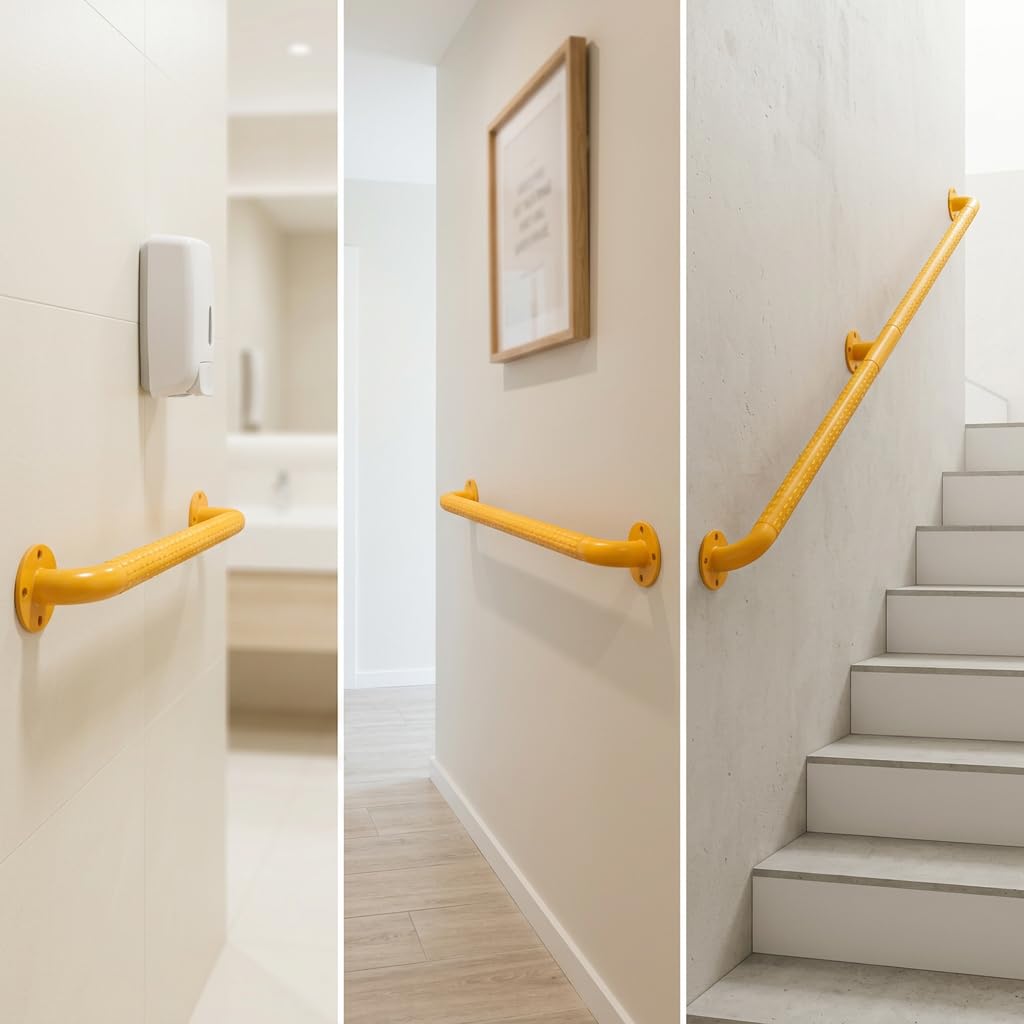 Agarara para Acero Inoxidable con Diseno Ergonomico y Firme para Mayores y con Discapacidad Suitable para Inodoro y Ducha