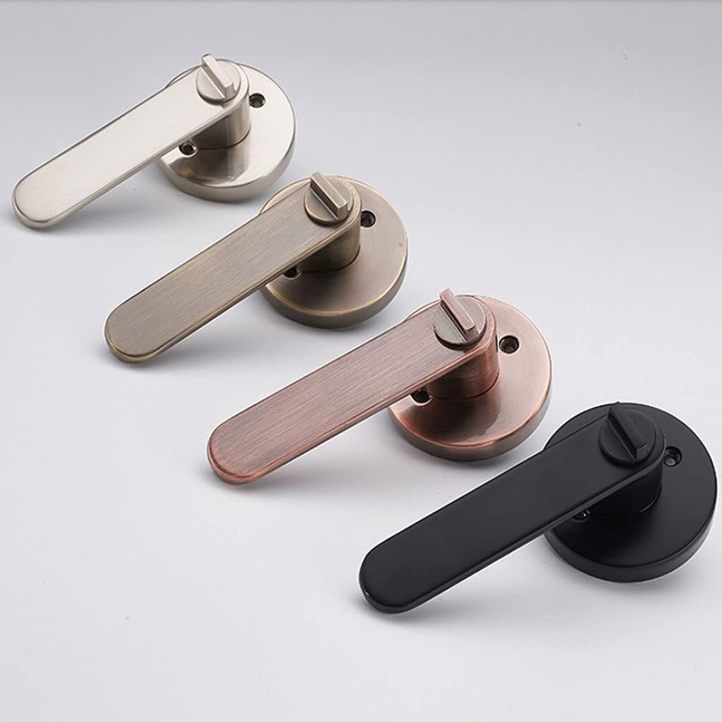 Door Knob Lever Old-Fashioned Spherical Door Lock Door Levers Household Round Door Handle with Key for Bedroom Bathroom Door Lock with Handle (Color : Green Bronze Without Key)