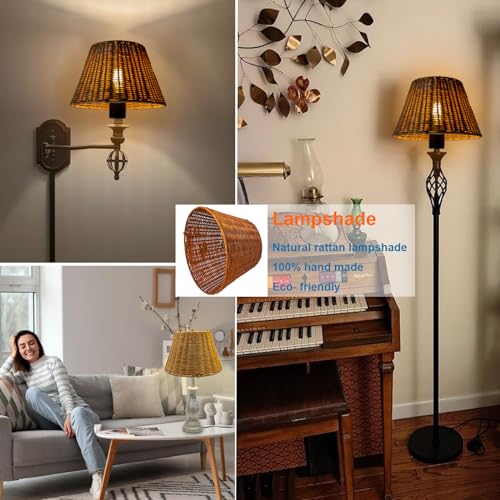 Osasy OS23-LSM4-251PD(USA) Small Lamp Shades Woven Boho Wicker Lampshades thumb #2