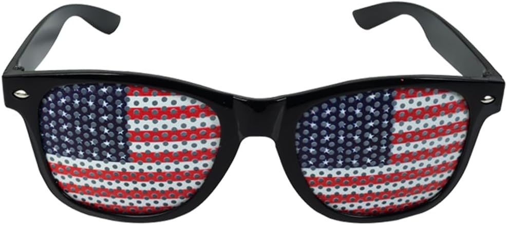 National Flag Printed Bucket Hat with Matching Flag Sunglasses, Soccer Fan Outdoor Sun Hat Set for Adults