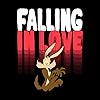 Looney Tunes Falling in Love Wile E. Coyote Men's T-Shirt - Black XXL #2