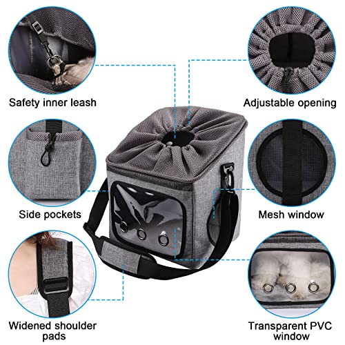 Ownpets Dog Bike Basket Foldable Pet Carrier, Dog Car Booster Seat with Mesh Windows, Adjustable Shoulder Bag Portable… - Image 4