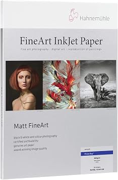 Hahnemuhle Matte Photo Rag, 100%, Smooth, White Inkjet Paper, 308 gsm, 13x19", 25 Sheets