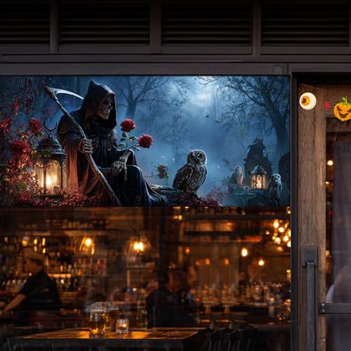 Vinilo decorativo de ventana Halloween HOMETITUTE 39.3x17.7 in miniatura 2