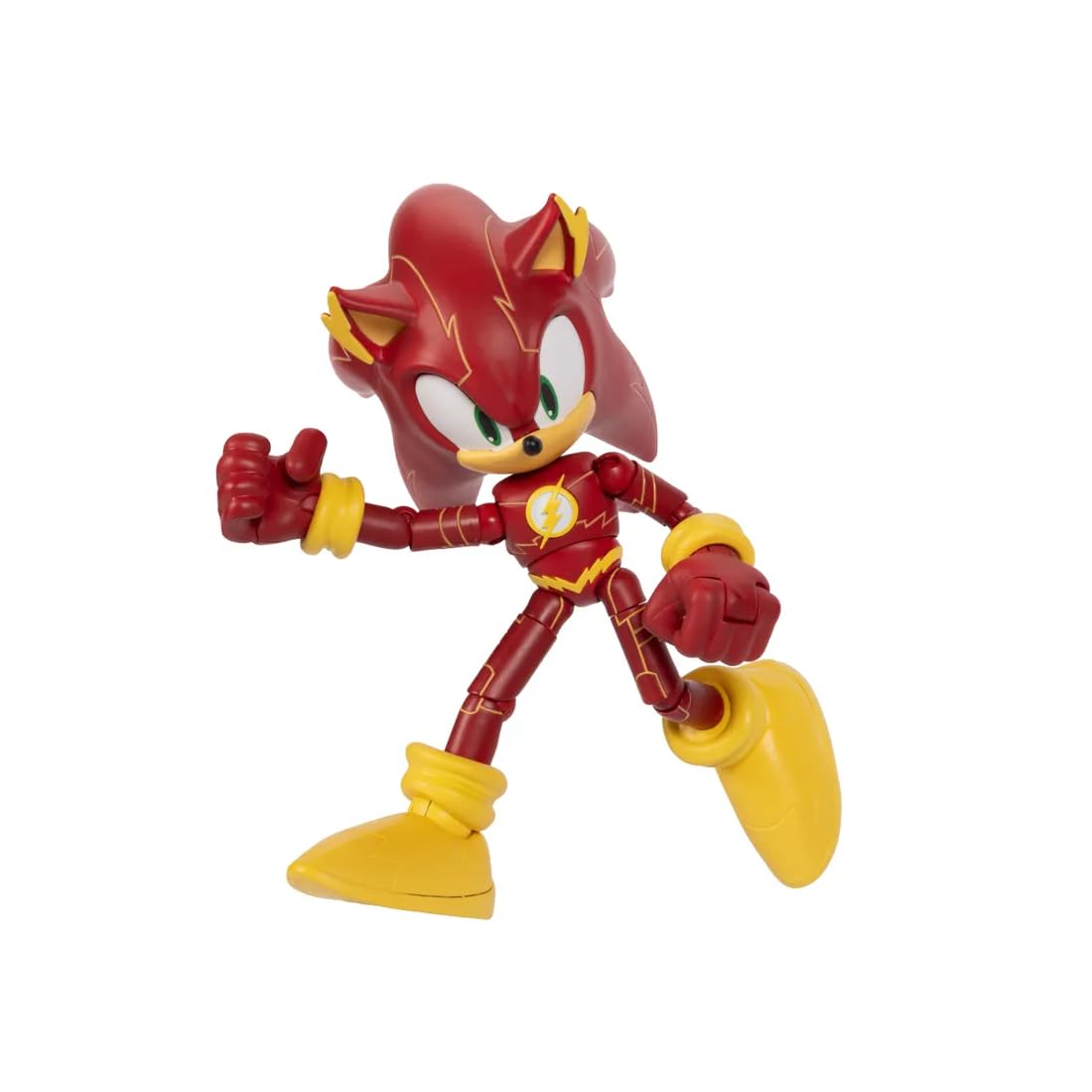 Figurka akcji DC x Sonic the Hedgehog jako Flash, 5" / 13 cm, oficjalna licencja Jakks Pacific, niezwykle szczegółowa i wyprofilowana konstrukcja, opakowanie kolekcjonerskie