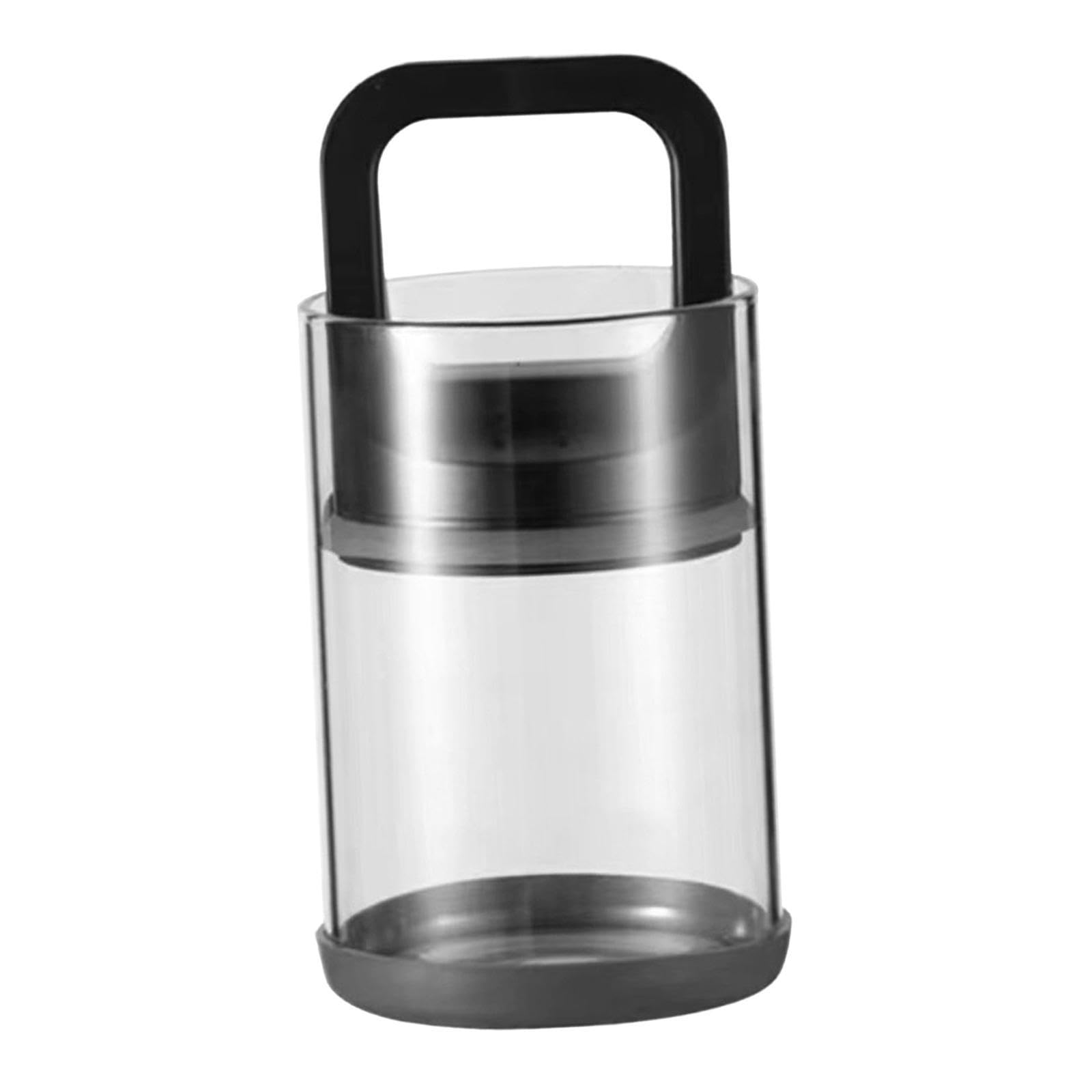 PIXZCSA for Creative Coffee Container And Household Storage Tank Must Have For Every Coffee Enthusiast Depressing Handle To Expel Air Stainless Steel Milk