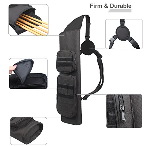 Carcaj de flechas de espalda con sistema Molle para evitar balanceos en la caza 2