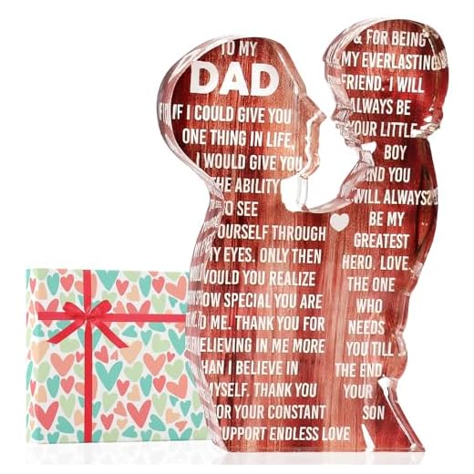 Presentes de pai do filho para o dia dos pais, aniversário, Natal, presentes atenciosos para papai, placa de acrílico, decoração de escritório em casa, íntimo para pai do filho