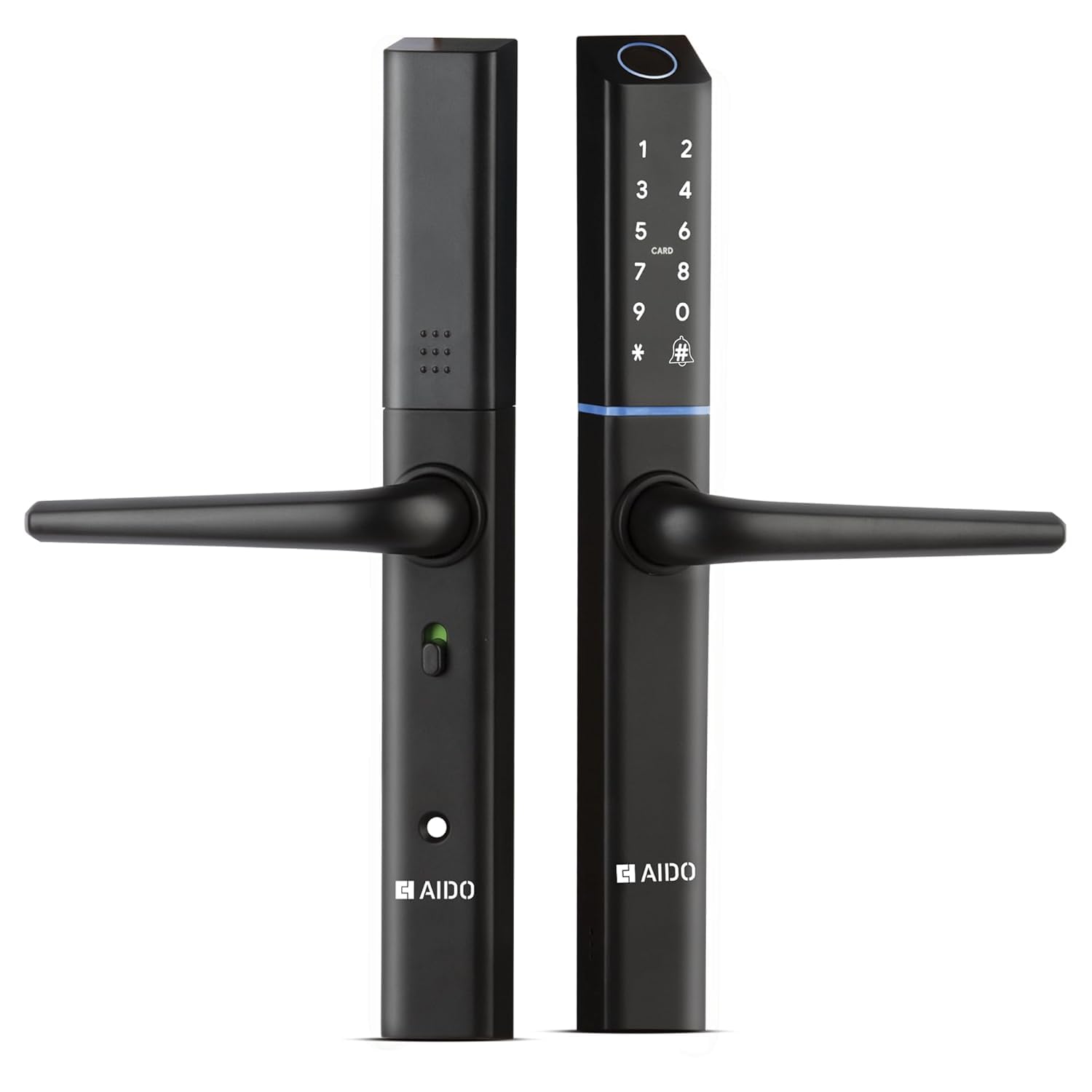 AIDO by dormakaba Group Smart Slim Digital Glass Door Lock | 6-in-1 Unlock| App, OTP, PIN, Bluetooth, Fingerprint, RFID, Key| Built-in Doorbell | 3-Yr Warranty | Matte Black Finish-picture-13