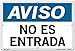Vestil Notice Sign SI-N-02-E-PS-040 02 20.5X14.5 POLYSTYRENE.040 Restricted Area