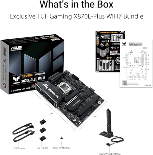Image of Micro Center AMD 9950X3D Processor with ASUS TUF GAM X870E PL Motherboard | Ryzen 9 CPU Motherboard Combo, Ready for Advanced AI PC, DDR5, PCIe 5.0, 4 M.2 Slots, WiFi 7, 2 x Type-C USB4, ATX