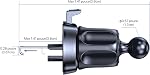 Miracase 3-in-1 Supports de téléphone portable pour votre voiture, Support universel de téléphone de voiture pour tableau de bord Air Vent Pare-brise Compatible avec iPhone 16 15 14 13 12 13 Pro Max Xs XR X, Galaxy Noir