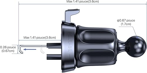 Miniatura 8 de Miracase Soporte universal 3 en 1 para teléfono celular para tu automóvil, soporte universal de teléfono para salpicadero de automóvil, ventilación