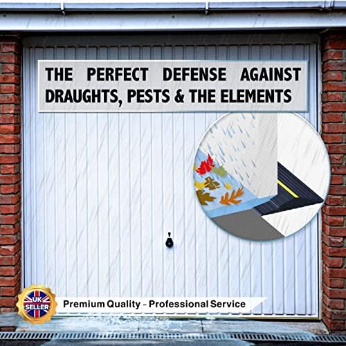 Garage Door Rubber Draught Seal Threshold Waterproof Excluder (2.5m) - Free Sealant Provided