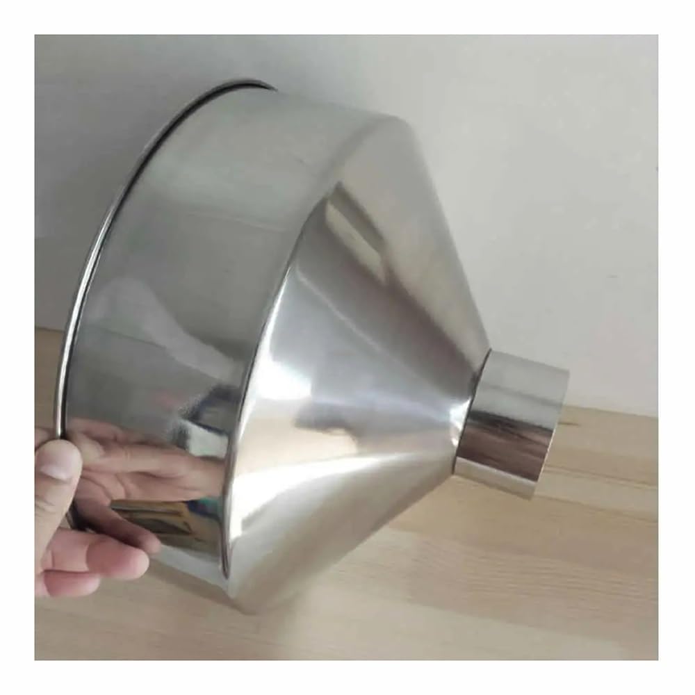 Embudo grande de acero inoxidable 304, embudo de cocina, embudo industrial de 24 cm/28 cm de ancho for granos, alimentos y maquinaria.(28x19.2cmx7)