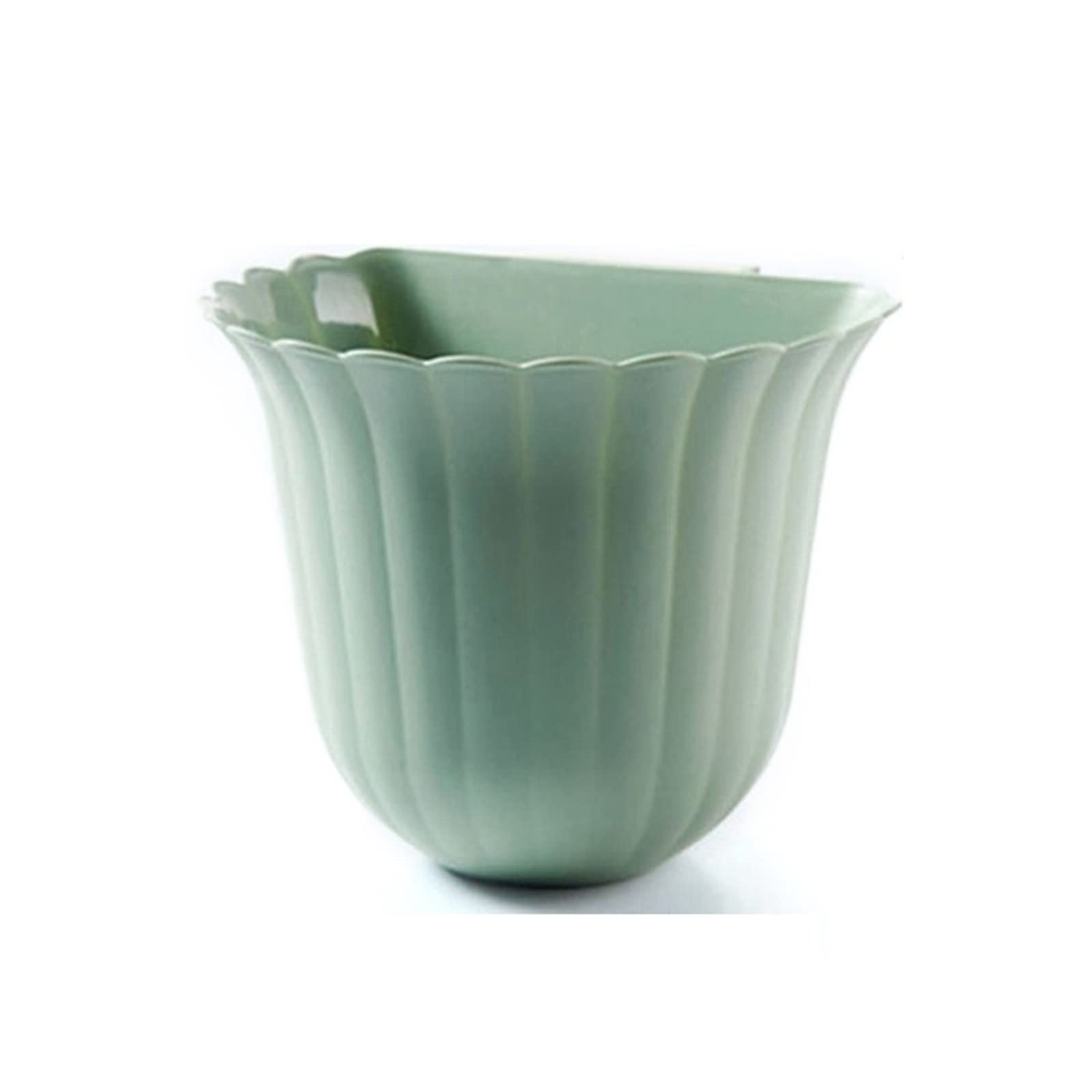 YSOCKS Trash Can Wall-mounted Small Trash Can Flower Style Kitchen Wall Hanging Household Kitchen Waste Countertop Trash Can Cabinet Door Hanging Labor-saving (Color : Dark blue)