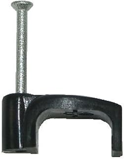 Unifix V44186 4mm (13X6) Black Flat Twin and Earth Cable Clip (Box of 100), Set of 100 Pieces