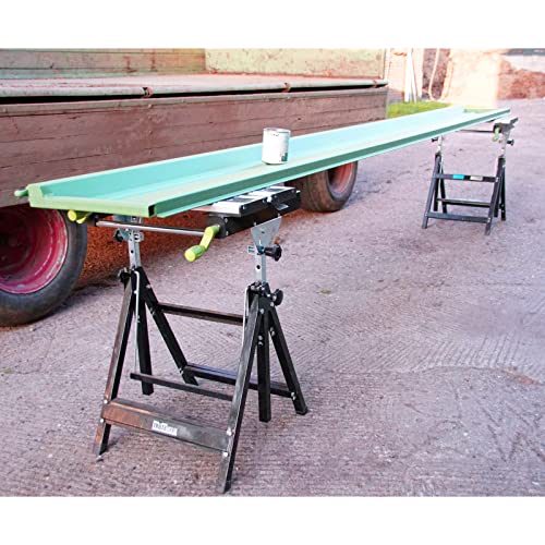 TRUTZHOLM Alu Werkbank klappbar höhenverstellbar Werktisch Spanntisch Arbeitstisch ideal für Werkstatt, Garage, Hobby oder den mobilen Einsatz bis 100 kg belastbar