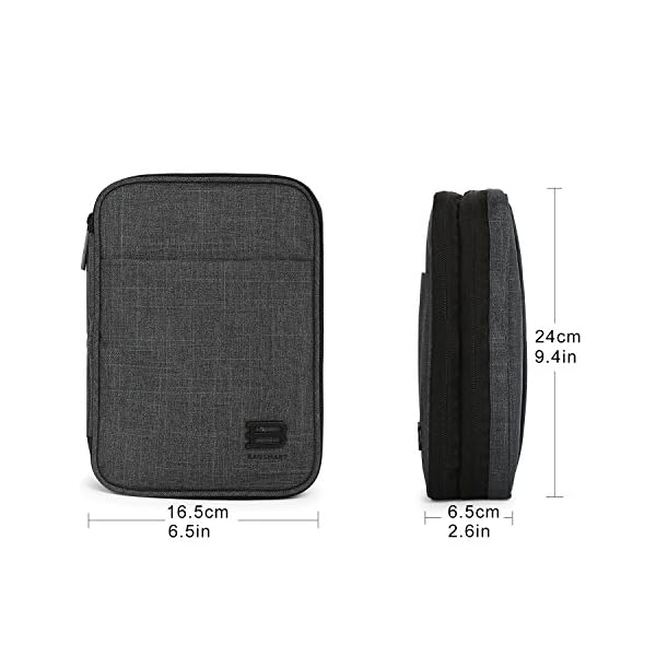 bagsmart Elektronik Tasche, Doppelte Schichte Elektronische Tasche Reise für iPad Mini, Kabel, Ladegerät,Adapter… – Bild 8