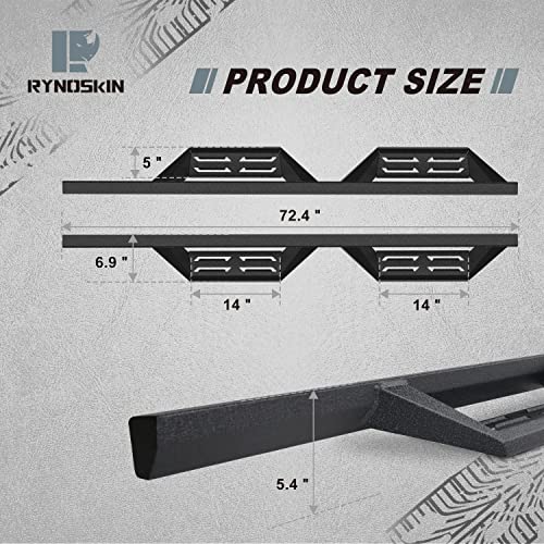 Estribos RYNOSKIN para Jeep Wrangler JK 4 puertas 2007-2018 miniatura 6