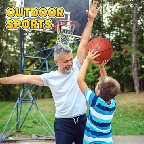 Image of 8.6 inch Water Pool Basketball Set with Pump, Replacement Ball for Basketball Hoop Trampoline, PVC Waterproof Basketballs Floating Toy for Swimming Pool Seaside, Indoor Outdoor Water Games Summer Party