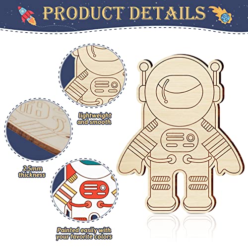 67Pcs Outer Space Unfinished Wooden Cutouts, Wooden Crafts Planes Star Wood Pieces For Kid Home Decor Ornament Diy Craft Art Project #TOP2