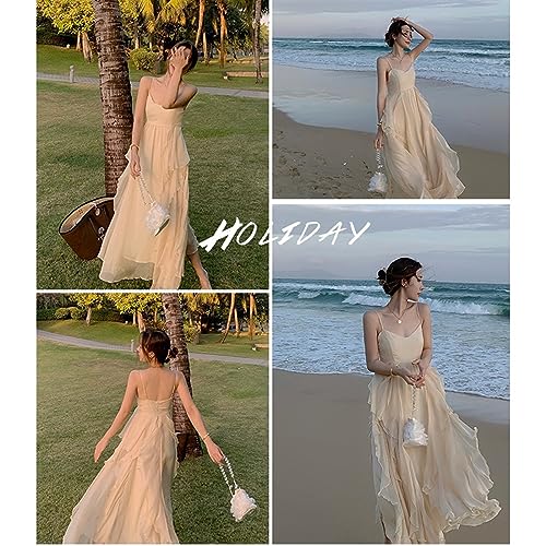 Robe de fée à bretelles légère pour vos vacances d'été en bord de mer et soirées plage - 7