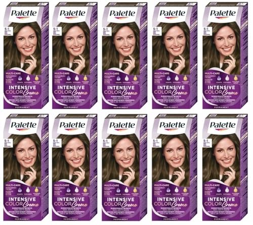 Crèmes colorantes intenses Palette 5-1 marron clair pour éliminer les racines blanches
