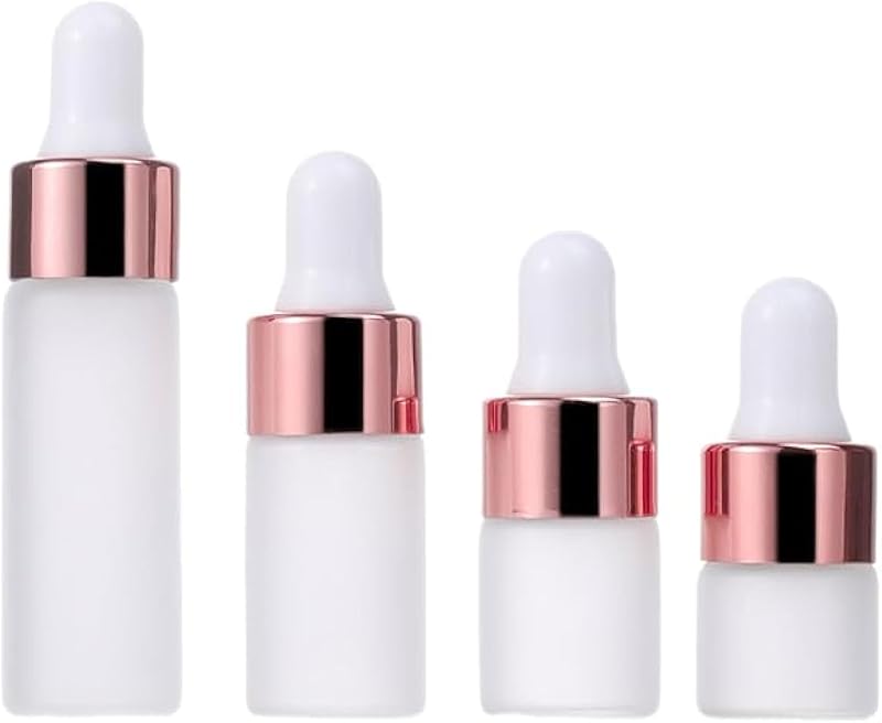Frascos conta-gotas de vidro NGARHUG STORE, 1 mL, 2 mL, 3 mL e 5 mL, 4 unidades