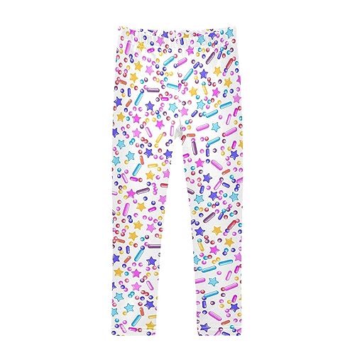 Girl's Leggings Sprinkle Candy Dessert Kids Yoga Pants Leggings Dance Active Ballet Tights for Child Teens 4T