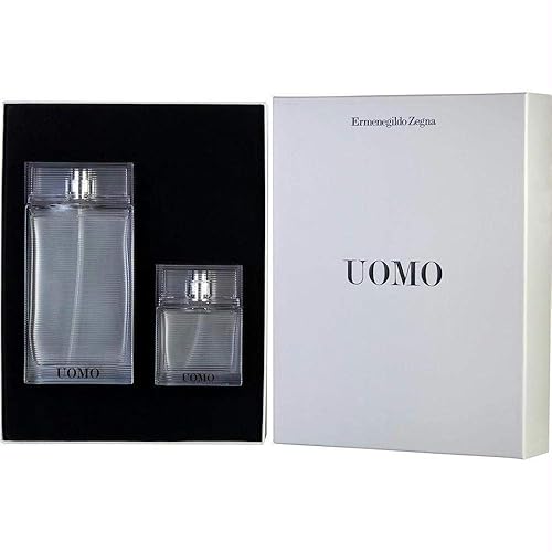 Ermenegildo Zegna Juego de vacaciones 'Uomo' 3.4 oz Eau De Toilette Spray + 1.0 oz Eau De Toilette Spray