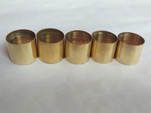 Miniatura 2 de Juego de 5 collares de casquillo de latón macizo, eje de anillo, accesorios de pieza de repuesto para palos de madera, bastón de caminar