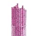 Pink I Love Paris Disposable Drinking Straws - 24 pcs