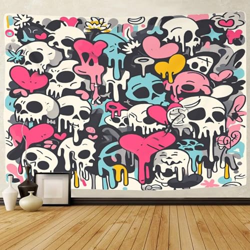 Tapisserie murale relief 3D trompe l'oeil grand format graffiti