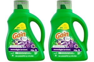 Gain Aroma Boost Liquid Laundry Detergent, Moonlight Breeze Scent, 78 Loads, 113...