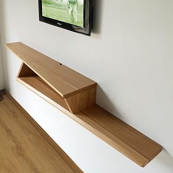 Etagere Tv Murale En Bois Massif Chambre A Coucher Etagere Murale De Salon Etagere Flottante Set Top Box Routeur Photo Etagere A Jouets Console De Television Meuble Tv Couleur A Amazon Fr