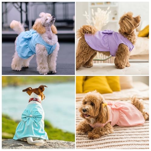 Robes de princesse pour chien Sanwuta : lot de 8 jupes légères d'été pour chienne et chiot, taille M - 13