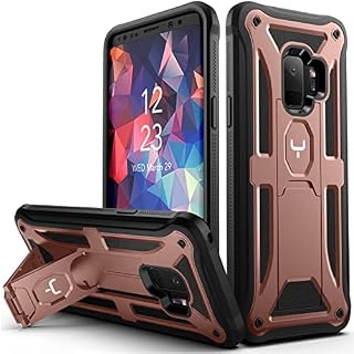 YOUMAKER Designed for Samsung Galaxy S9 5.8 inch Case with Built-in Screen Protector Kickstand Full Body Heavy Duty Shockproof Rugged Bumper Protector Rugged Phone Cover-Black