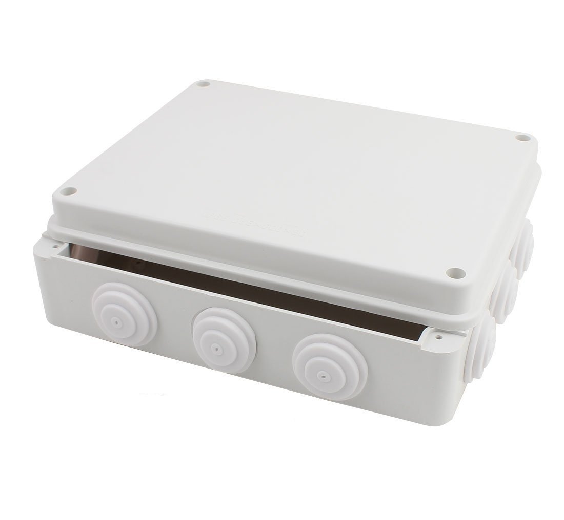 YXQ 255mmx200mmx80mm IP65 Waterproof Junction Box Electric Project Case Enclosure with Holes(10" x 7.9" x 3.1") 1