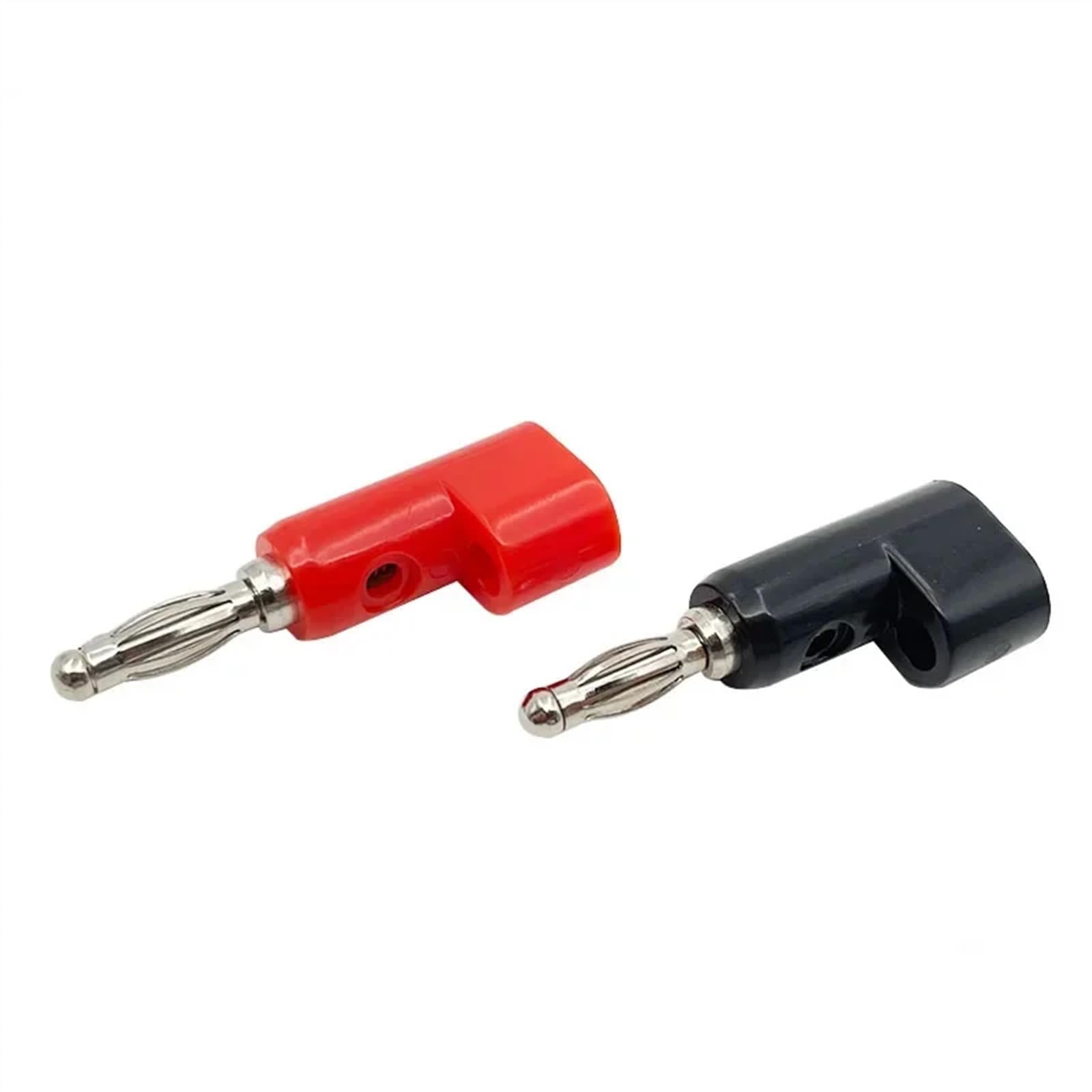 Fiche Banane empilable 4MM, connecteur électrique à souder en cuivre nickelé, 40 pièces/lot (Color : 20 Red 20 Black)