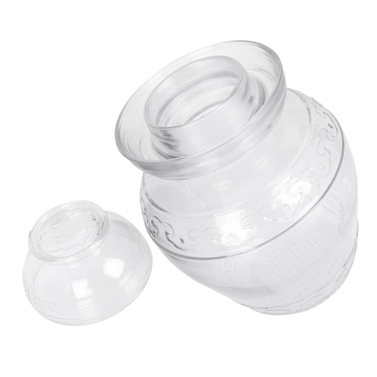 Mehrzweck Gärgefäß aus Glas 2,5l mit Dichtfunktion und Praktischem Design für Fermentation von Gemüse und Pickles im Haushalt